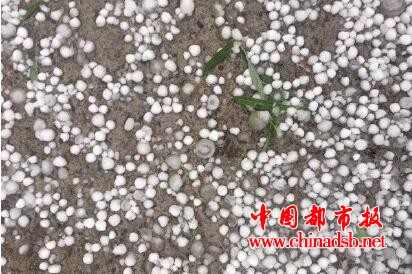 黑河遭遇冰雹雨